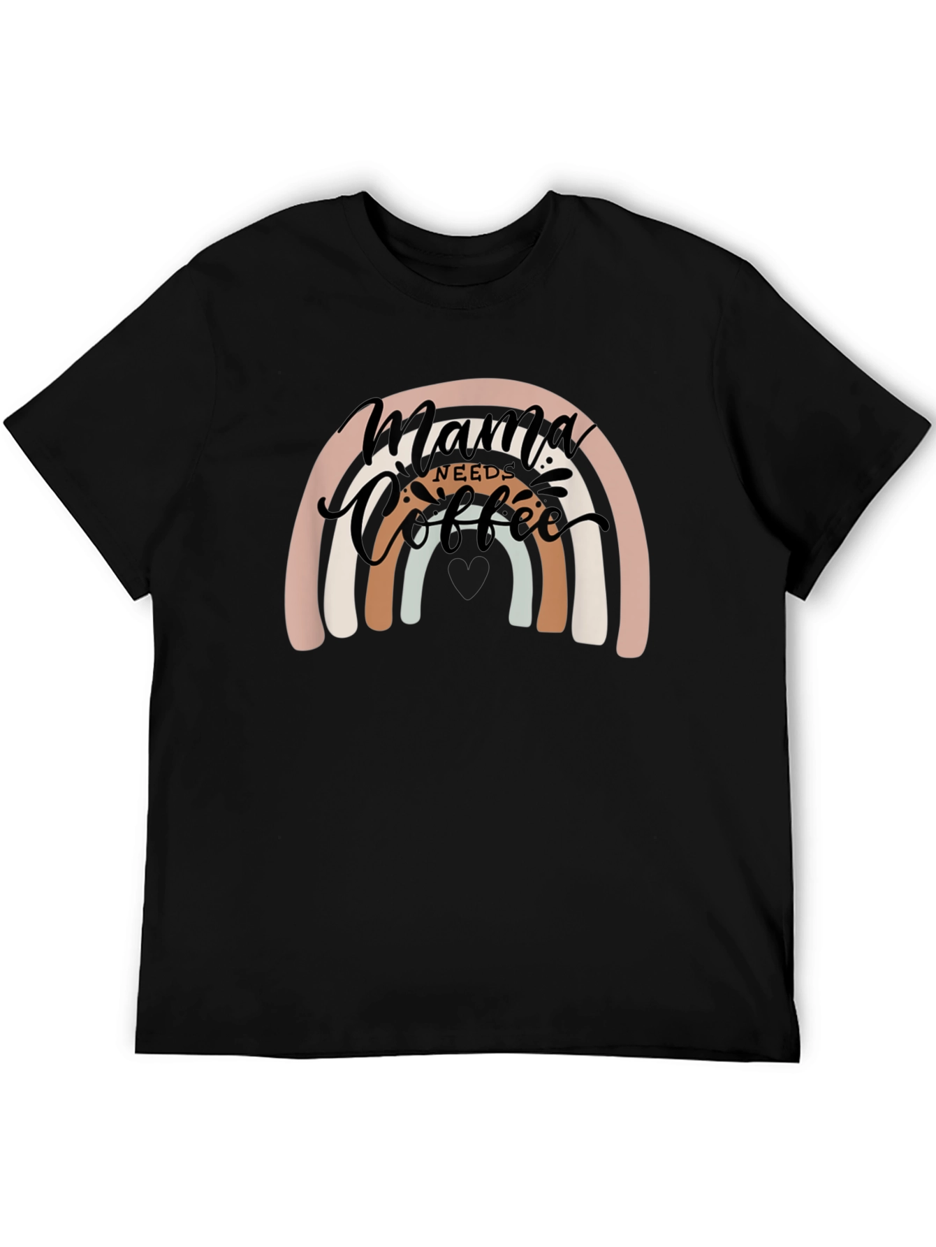 Mama Needs Coffee Rainbow Graphic Tee