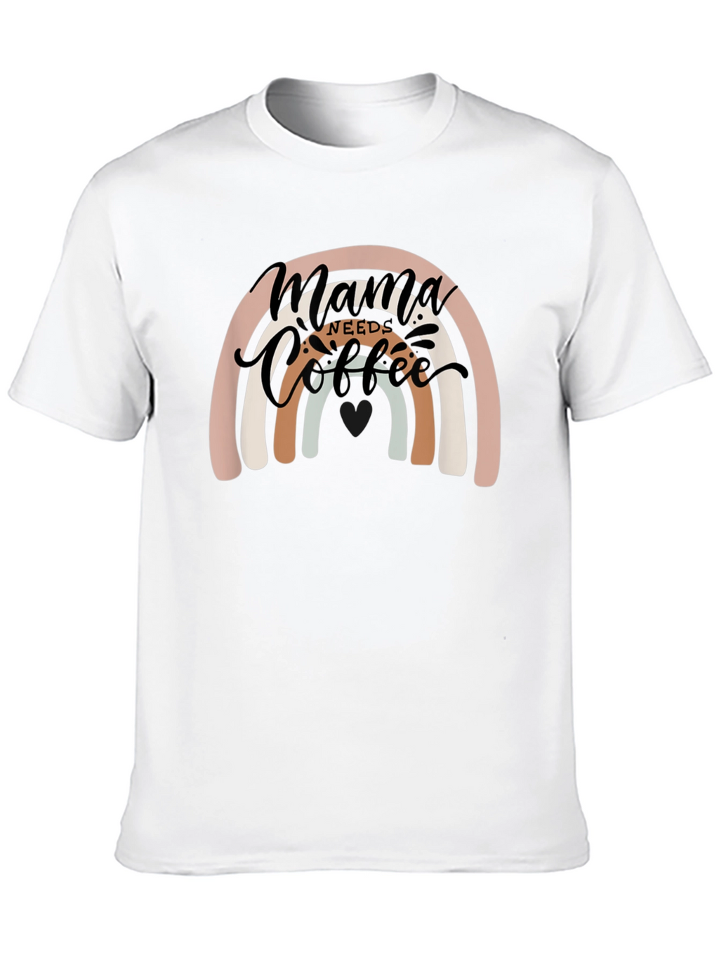 Mama Needs Coffee Rainbow Graphic Tee