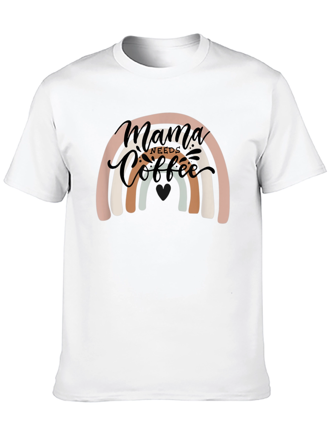 Mama Needs Coffee Rainbow Graphic Tee