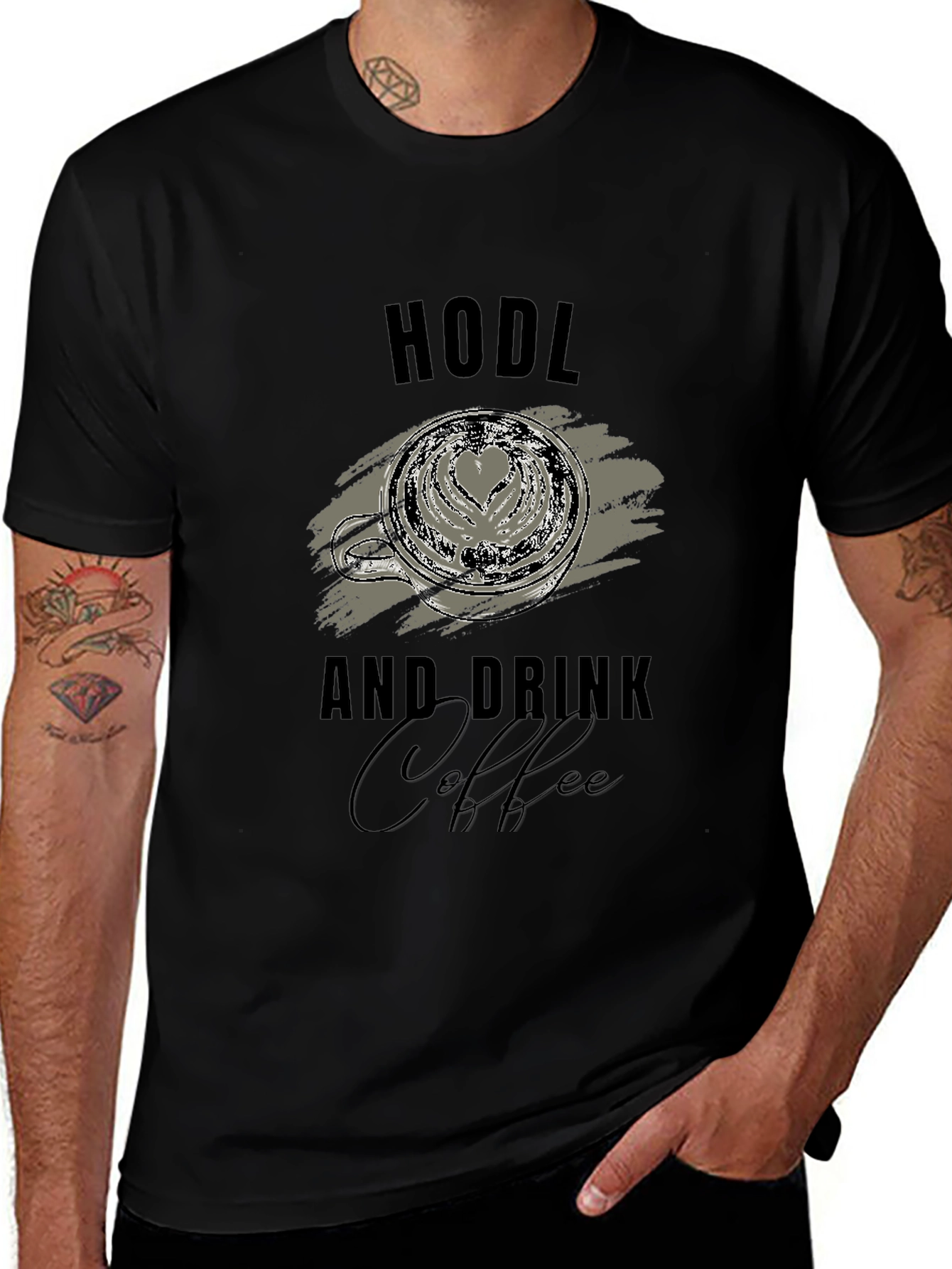 HODL and Drink Coffee Graphic T-Shirt