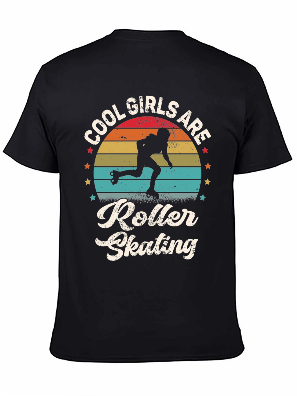 Cool Girls Roller Skating Retro Graphic Tee