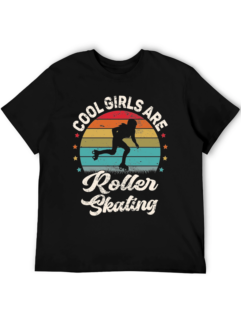 Cool Girls Roller Skating Retro Graphic Tee