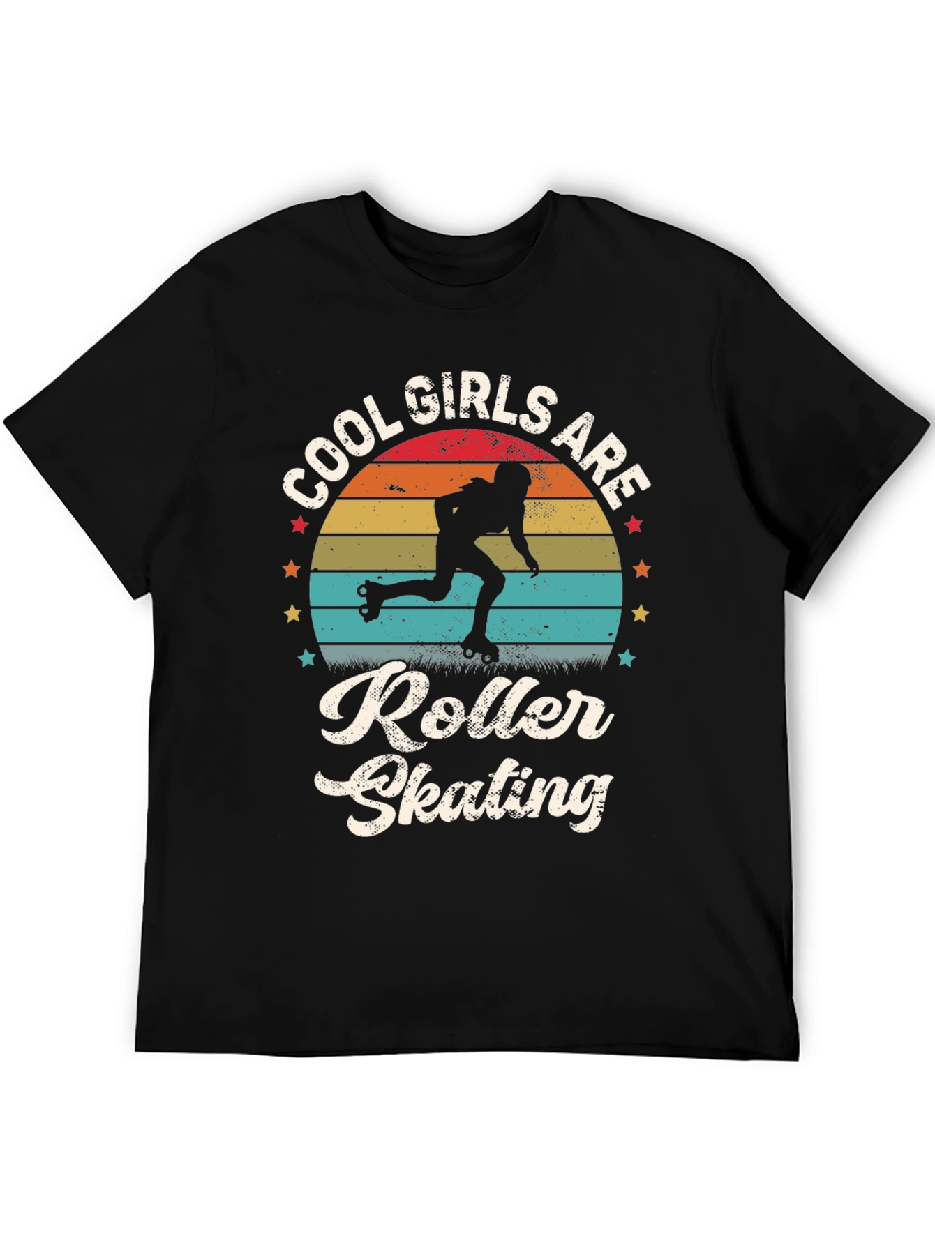 Cool Girls Roller Skating Retro Graphic Tee