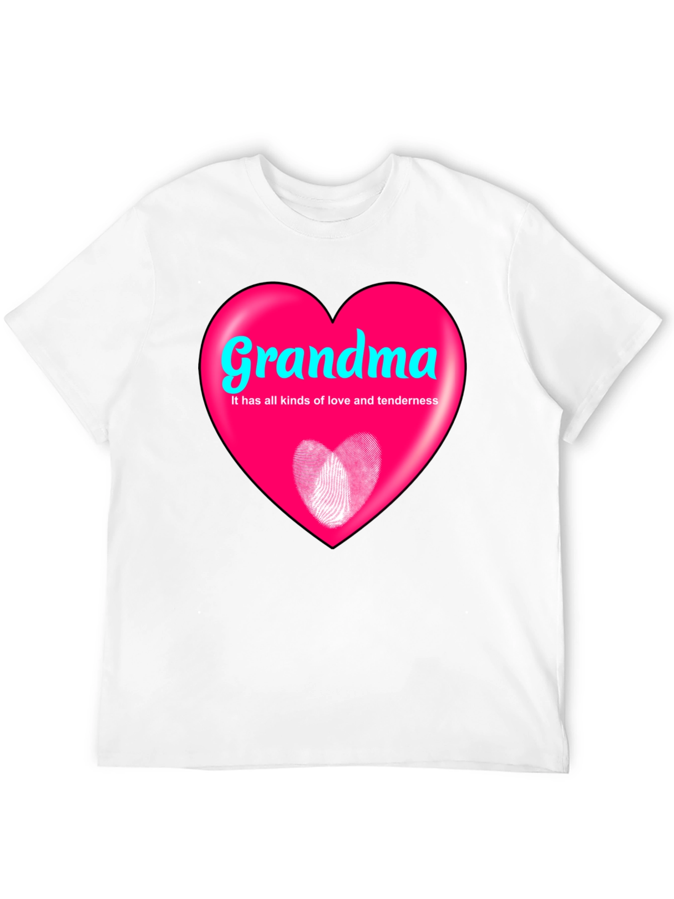Grandma Heart Graphic T-Shirt - Love and Tenderness