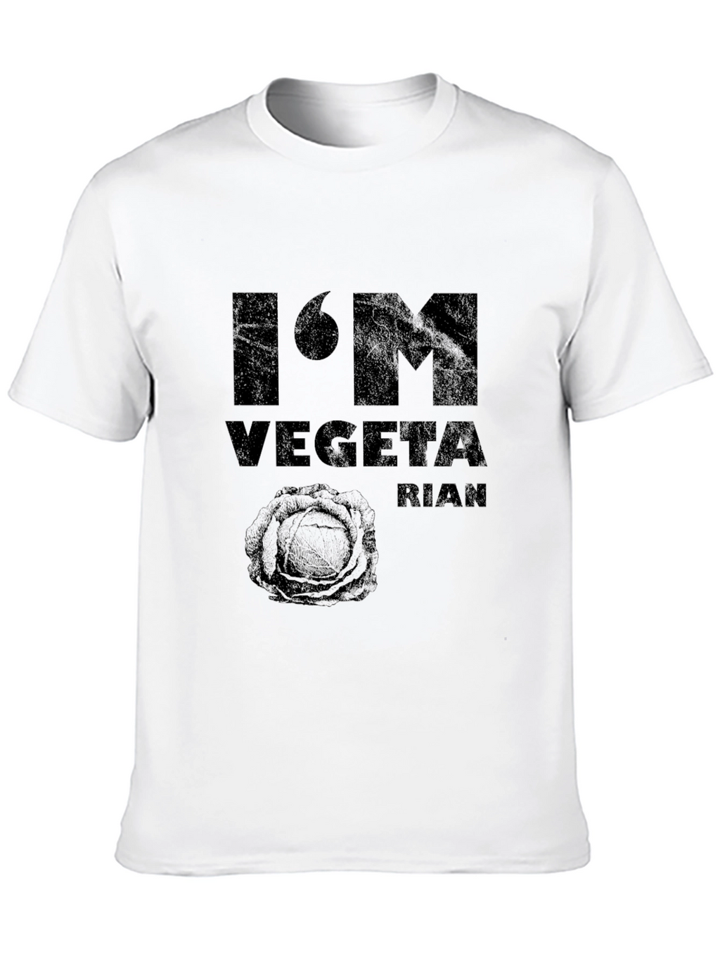 Vegetarian Pun Graphic Tee - Black