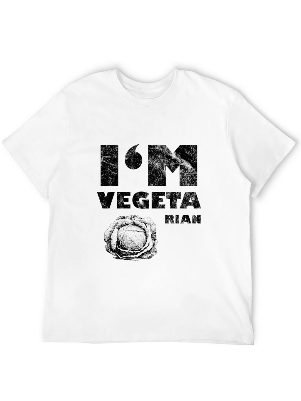 Vegetarian Pun Graphic Tee - Black