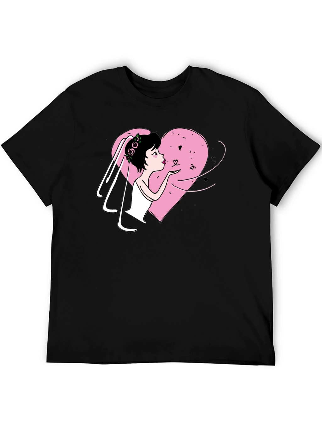 Bride Heart T-Shirt - Black