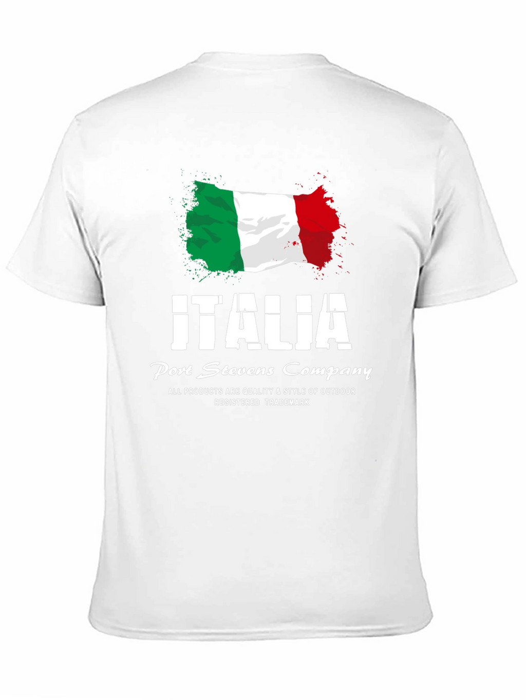 Italia Flag Graphic Print Black T-Shirt