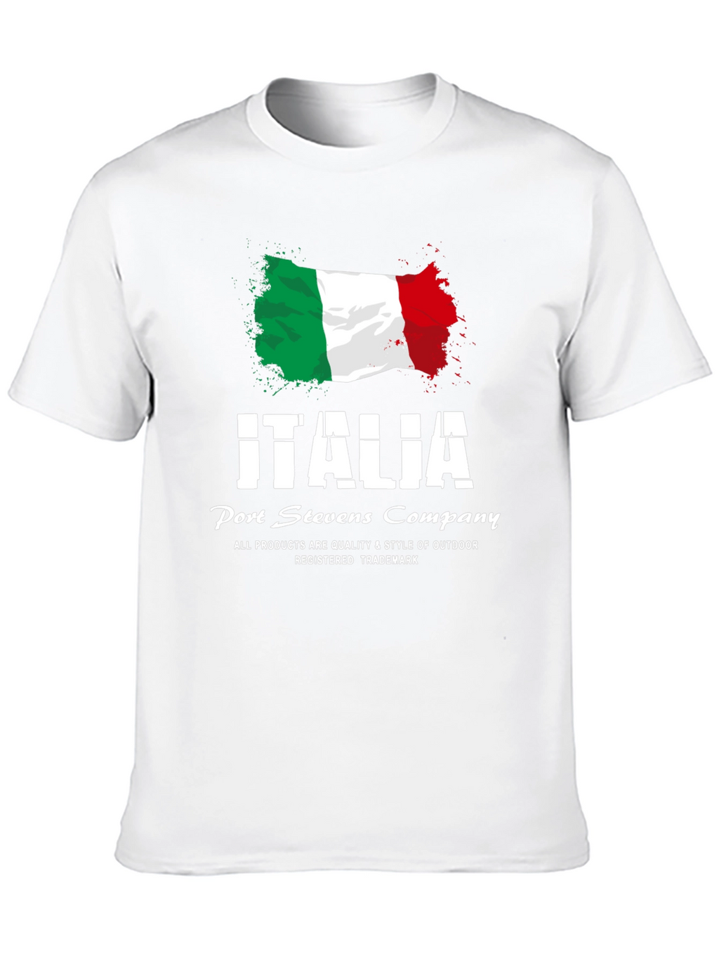 Italia Flag Graphic Print Black T-Shirt