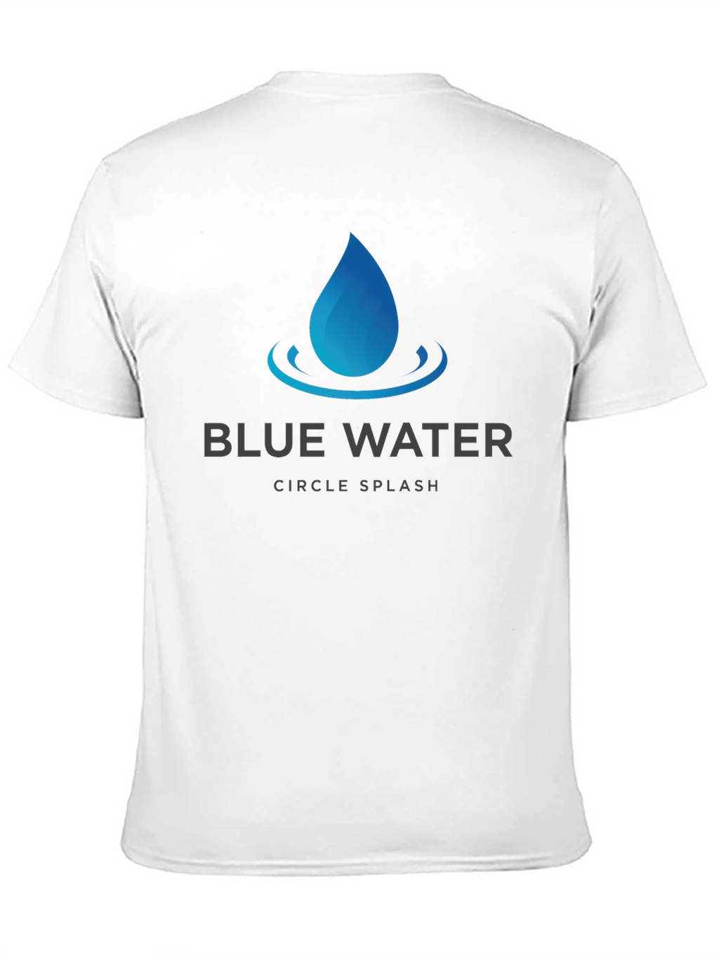 Blue Water Circle Splash Graphic T-Shirt - Soft Cotton