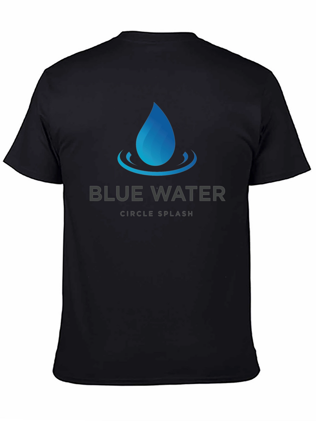Blue Water Circle Splash Graphic T-Shirt - Soft Cotton