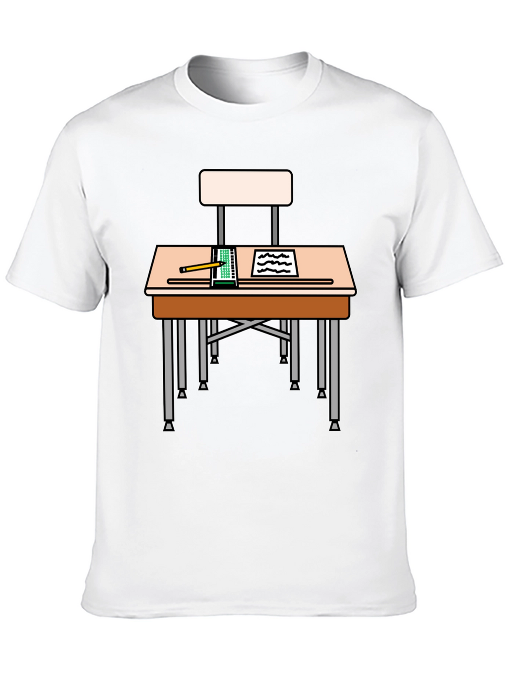 Student Desk Graphic T-Shirt - Back to School Style
