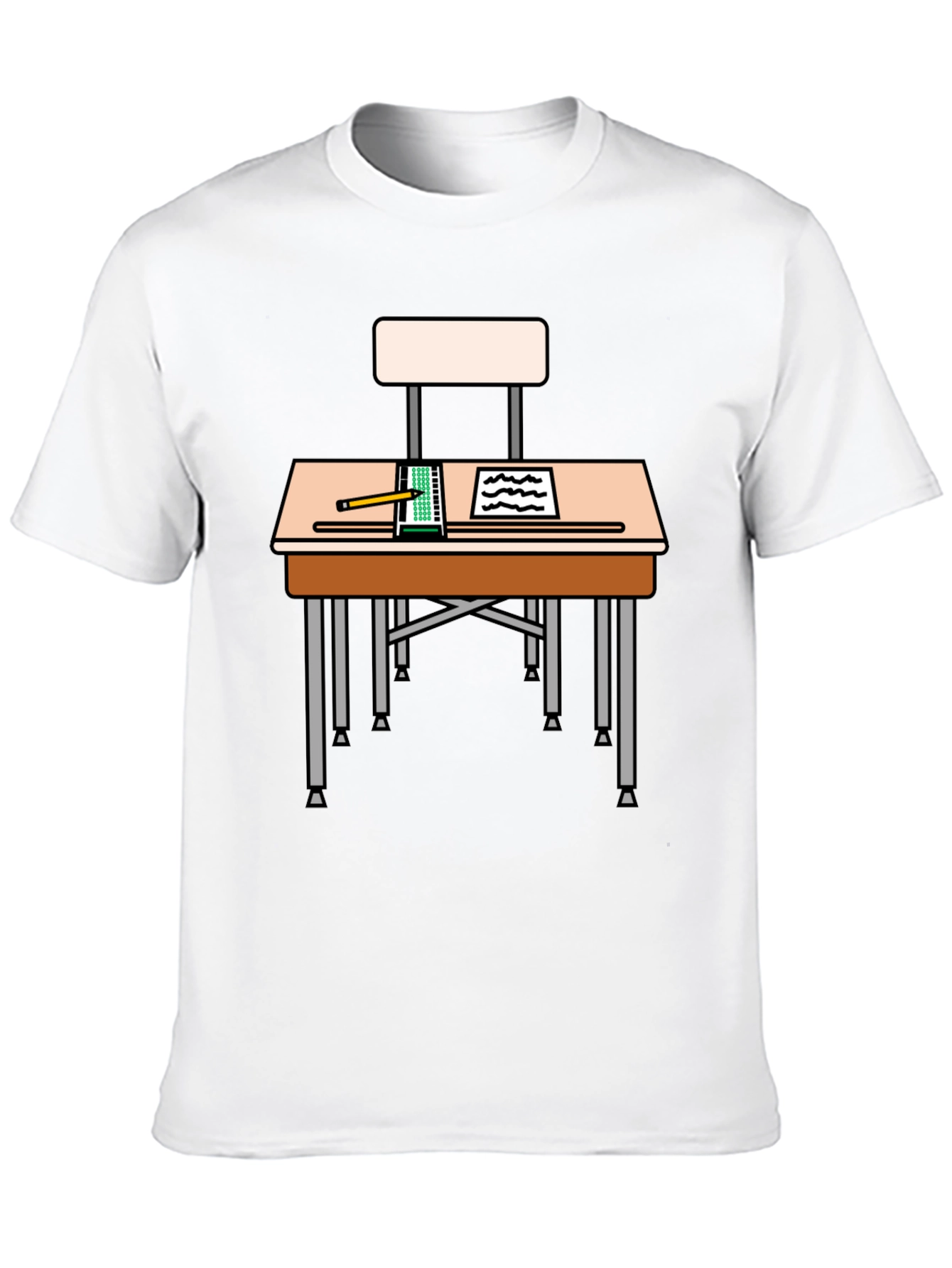 Student Desk Graphic T-Shirt - Back to School Style