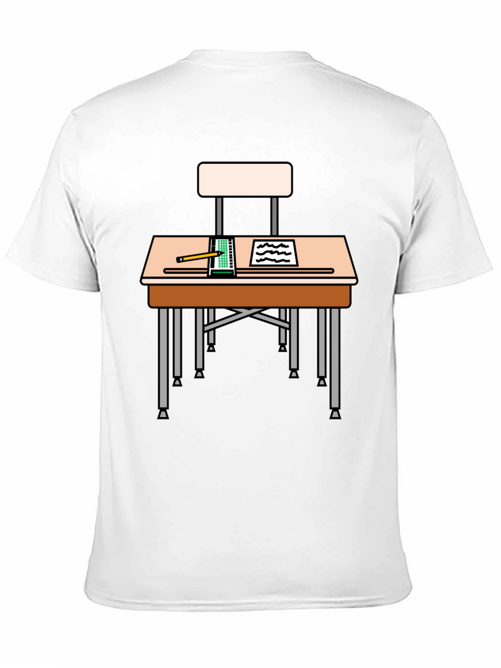 Student Desk Graphic T-Shirt - Back to School Style