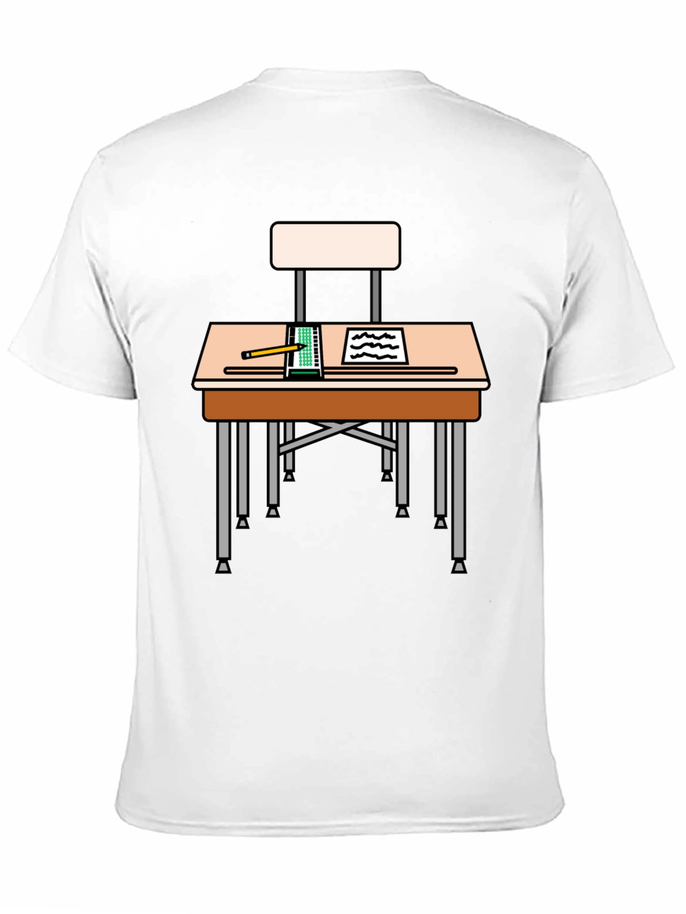 Student Desk Graphic T-Shirt - Back to School Style