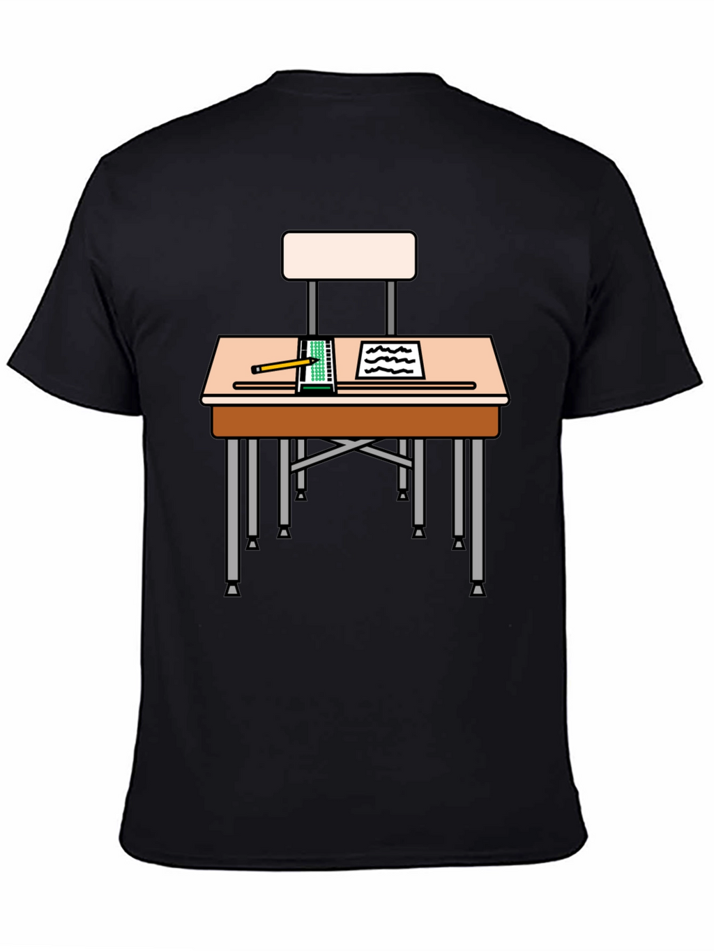Student Desk Graphic T-Shirt - Back to School Style