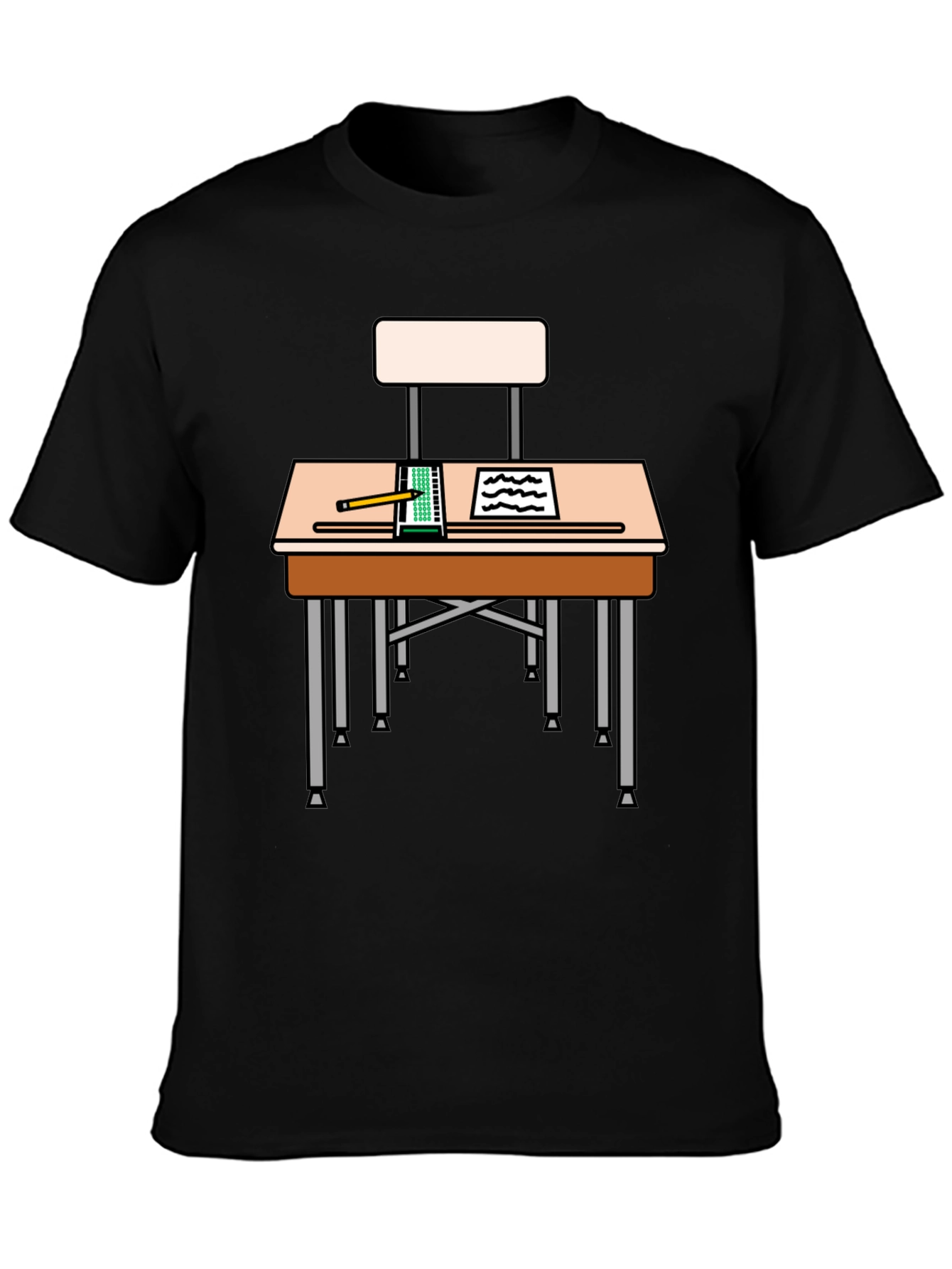 Student Desk Graphic T-Shirt - Back to School Style