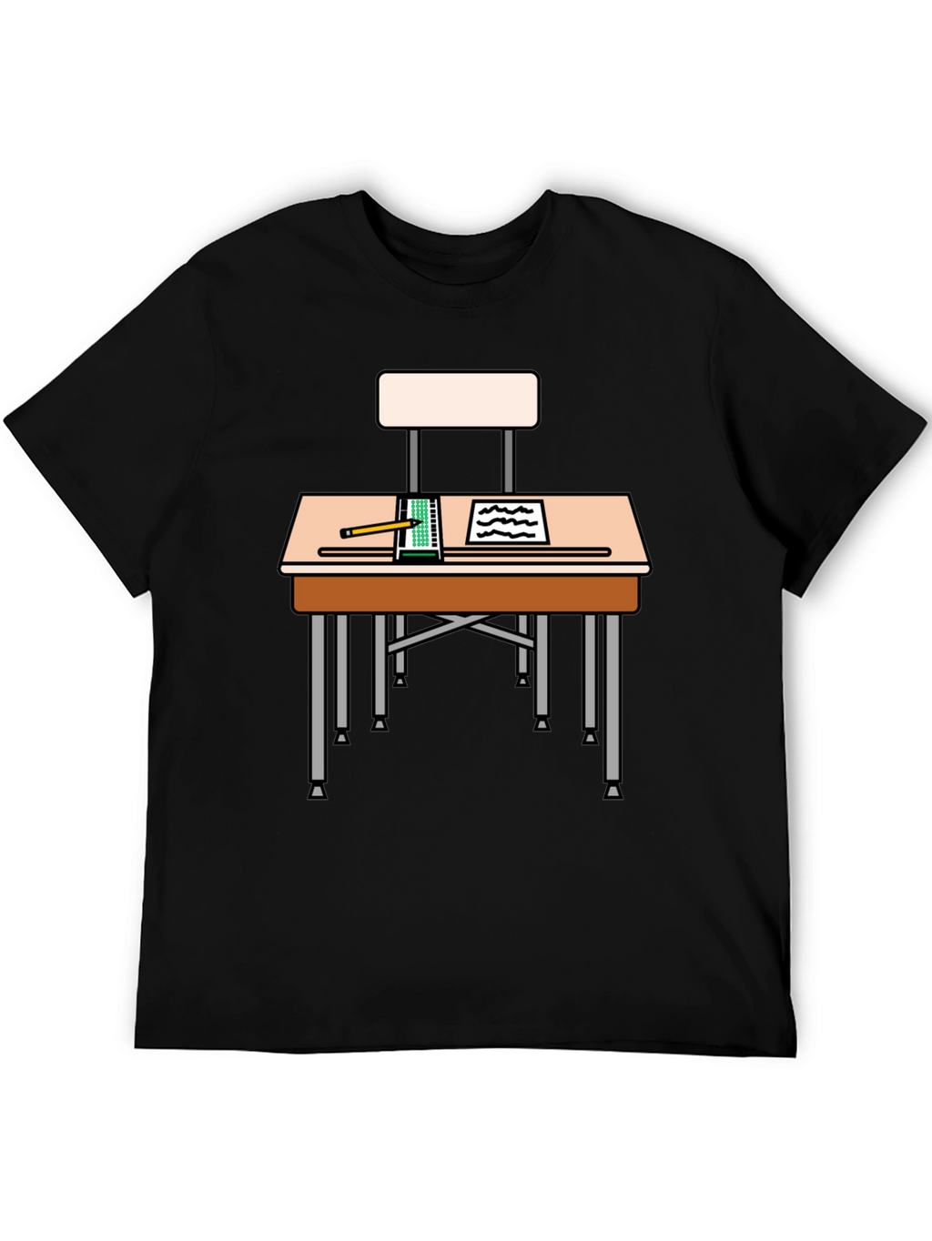 Student Desk Graphic T-Shirt - Back to School Style