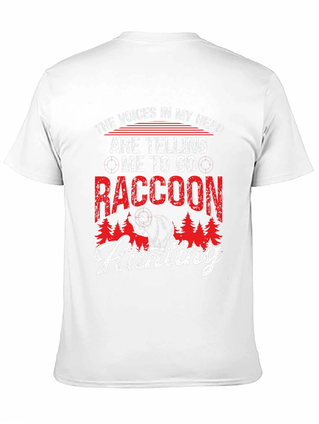 Raccoon Hunting Graphic Tee -  Funny Novelty Shirt