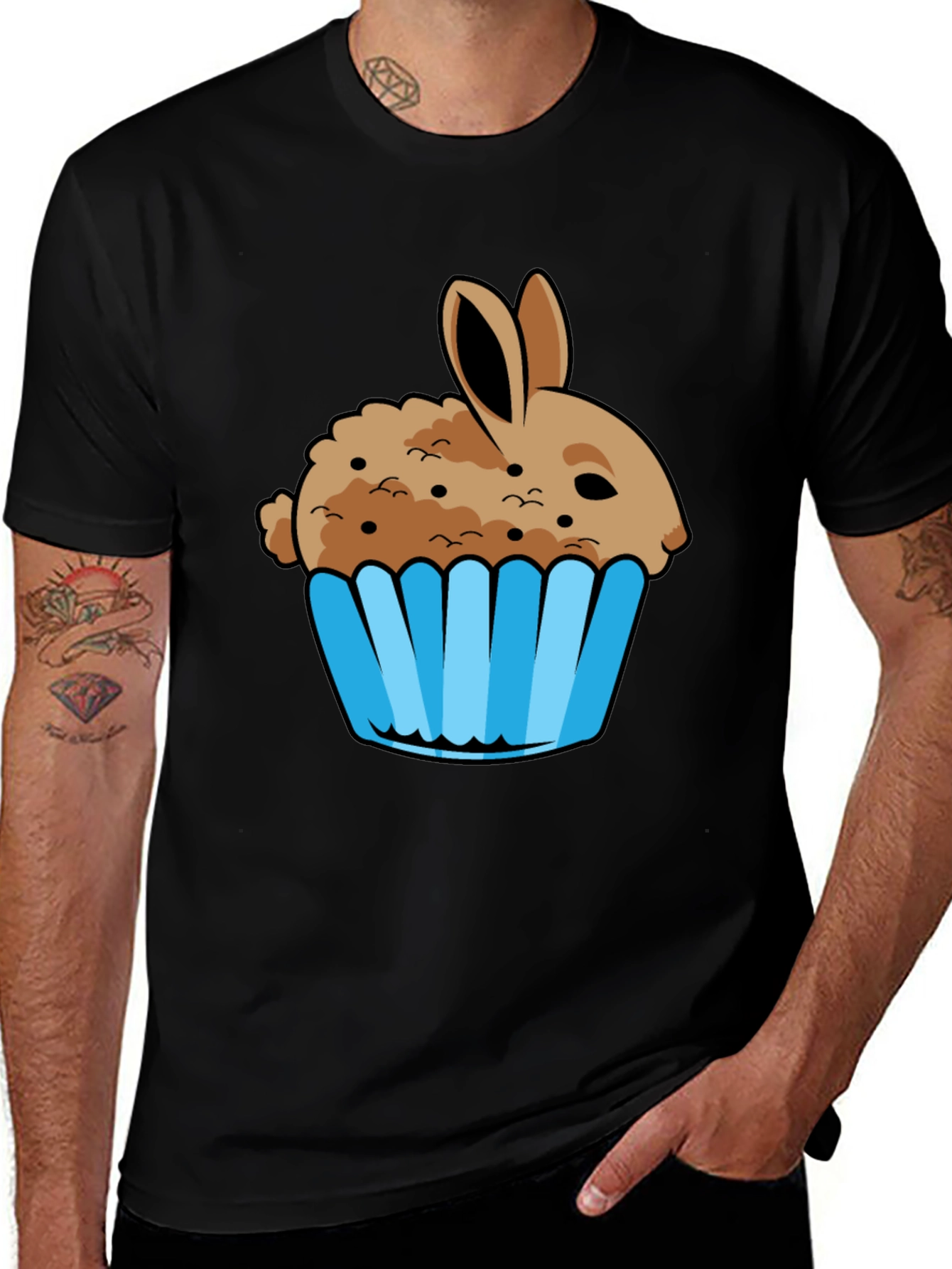 Bunny Cupcake Graphic T-Shirt