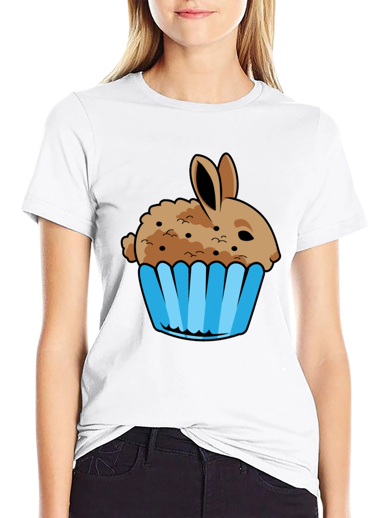 Bunny Cupcake Graphic T-Shirt