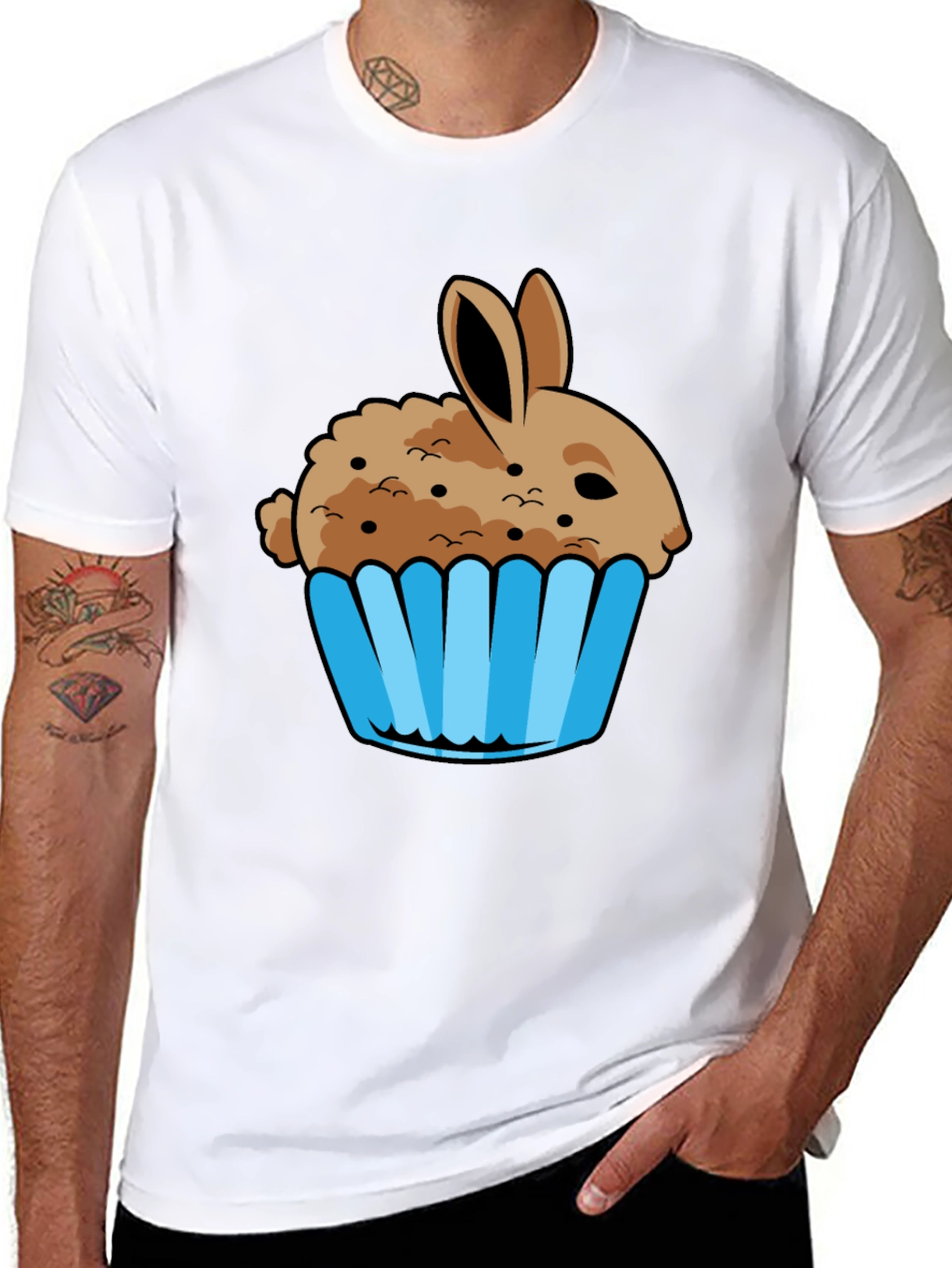 Bunny Cupcake Graphic T-Shirt