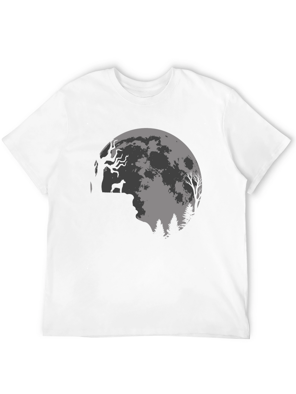 Wolf Moon Graphic Tee - Stylish Black T-Shirt