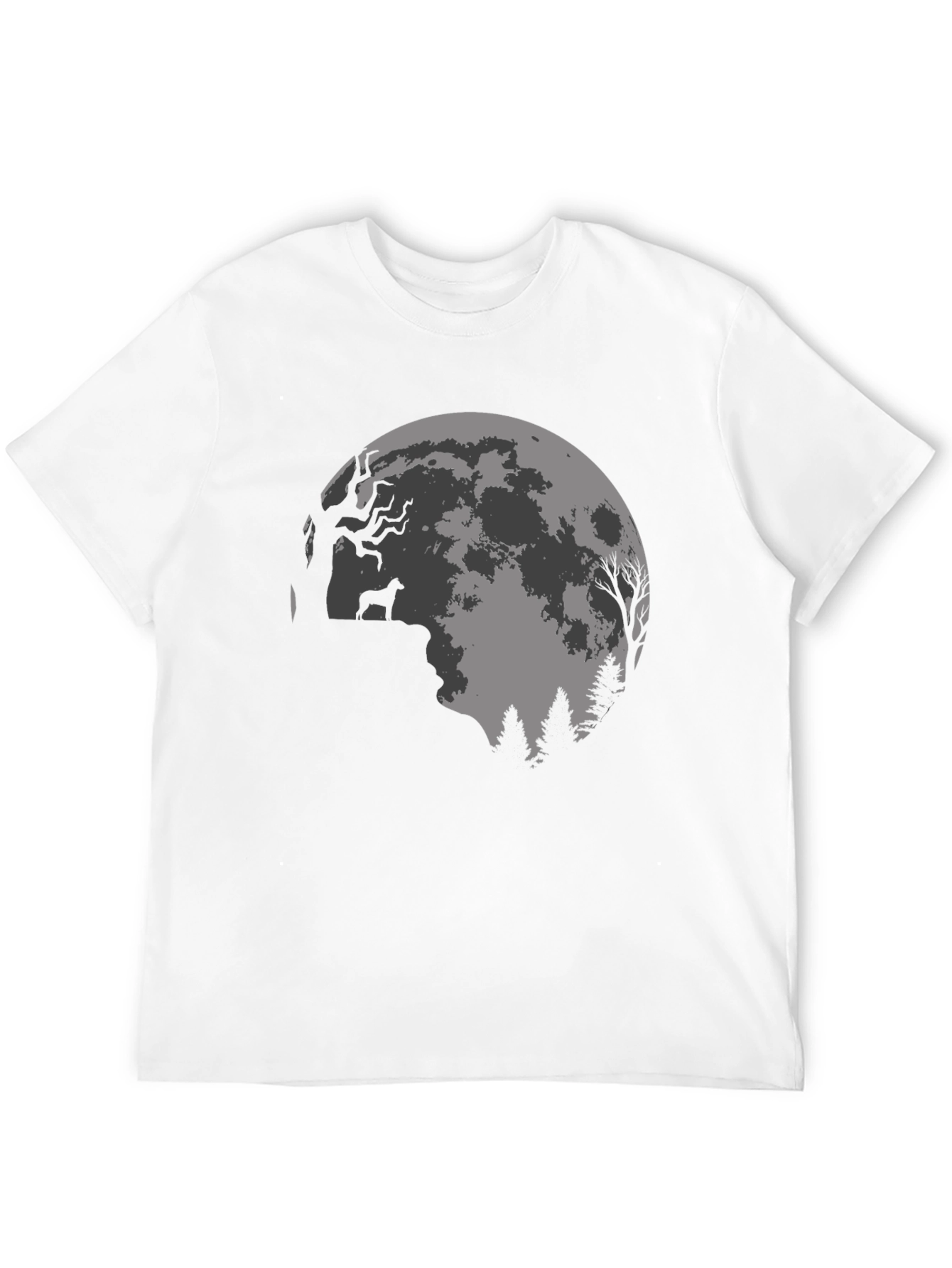 Wolf Moon Graphic Tee - Stylish Black T-Shirt