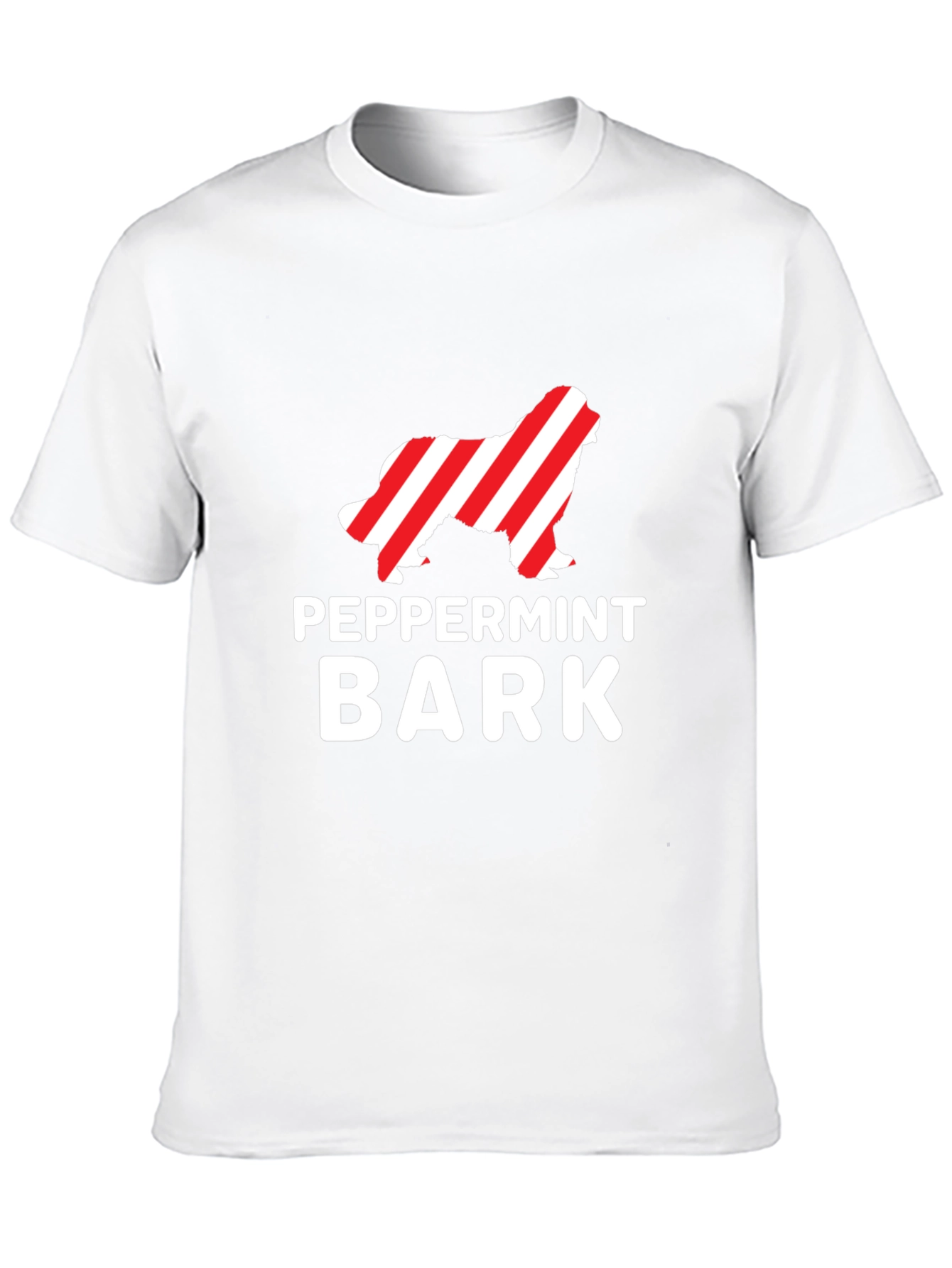 Peppermint Bark Dog Graphic T-Shirt - Black
