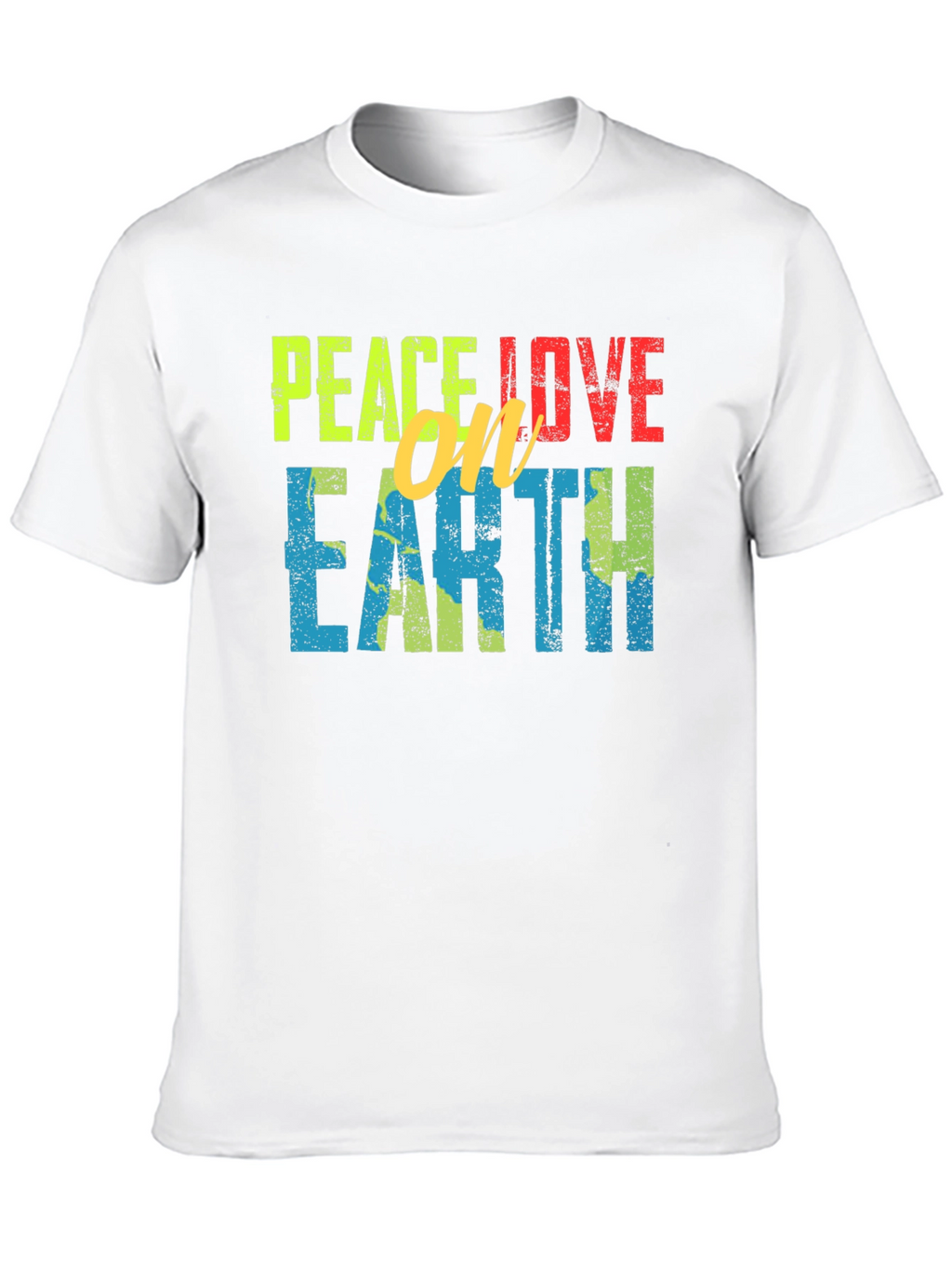 Peace Love on Earth T-Shirt - Black