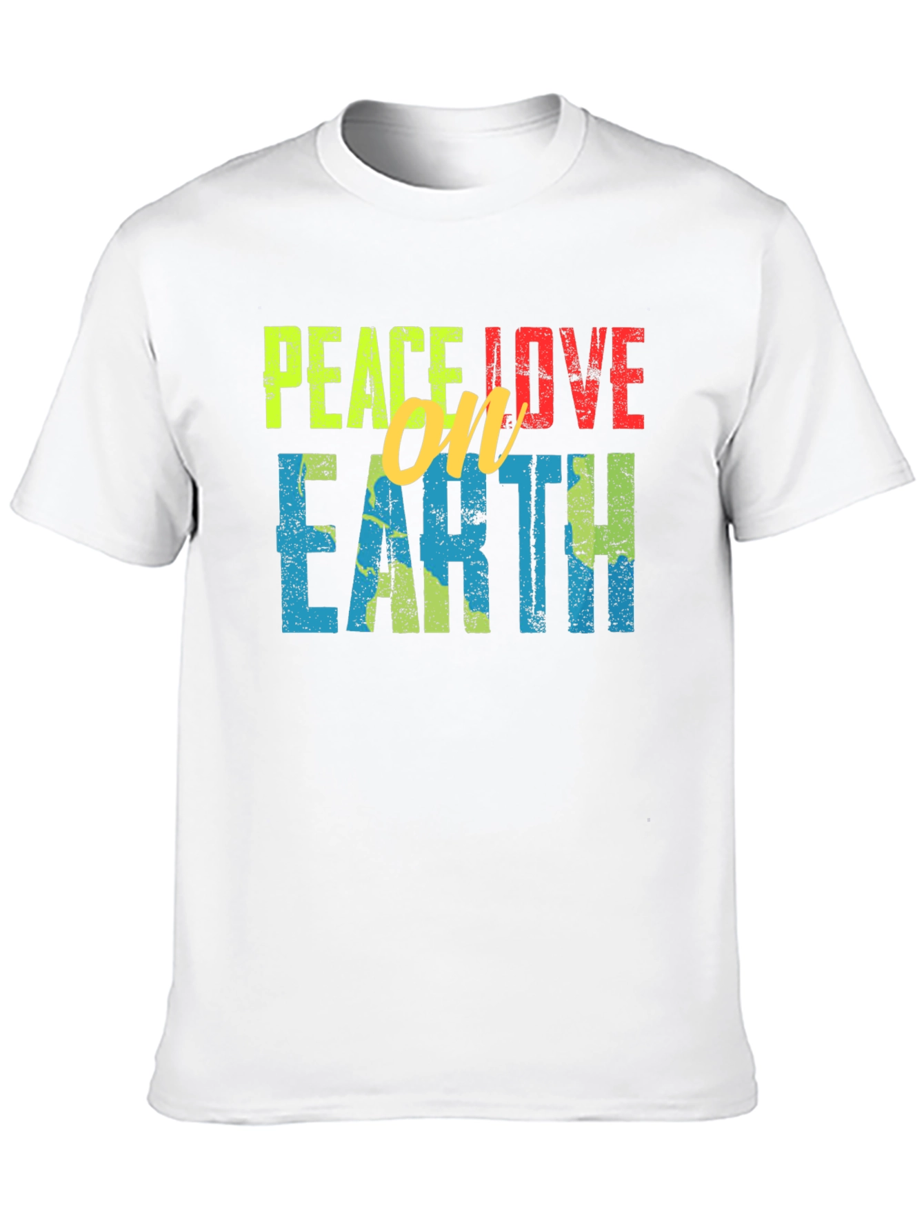 Peace Love on Earth T-Shirt - Black