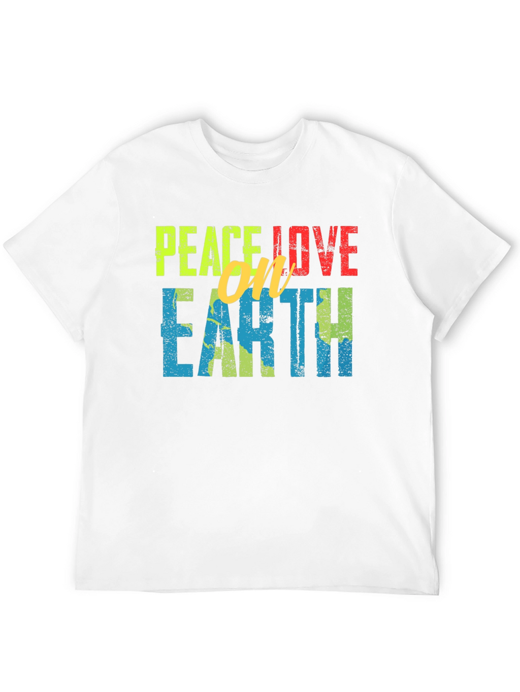 Peace Love on Earth T-Shirt - Black