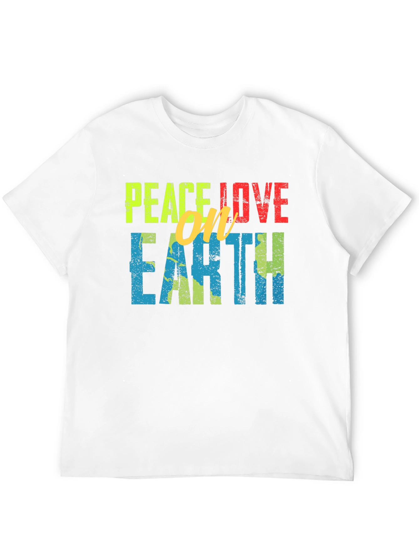 Peace Love on Earth T-Shirt - Black