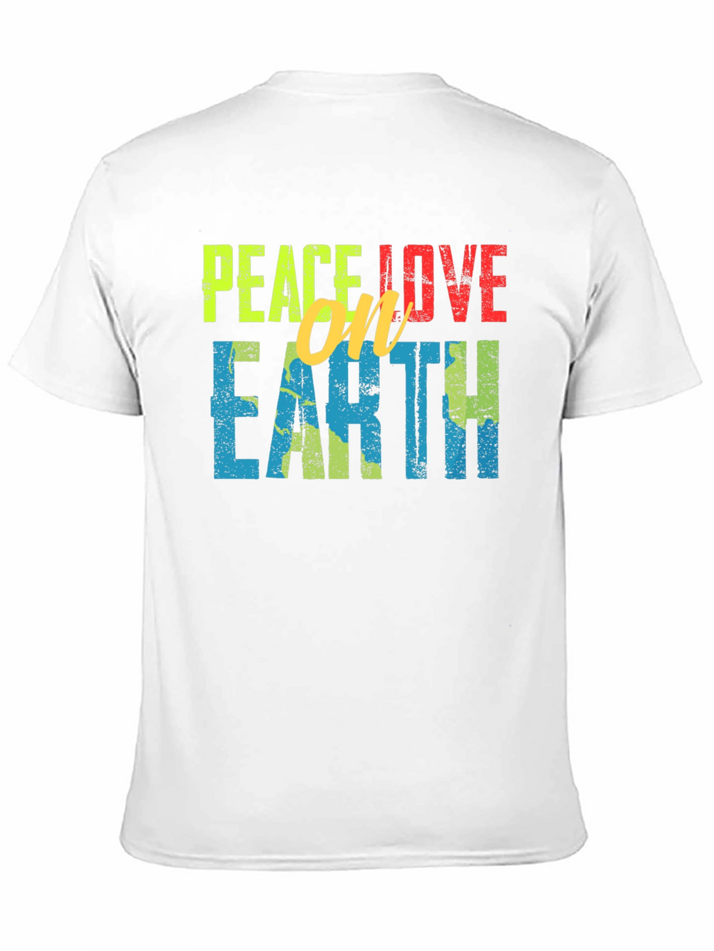 Peace Love on Earth T-Shirt - Black