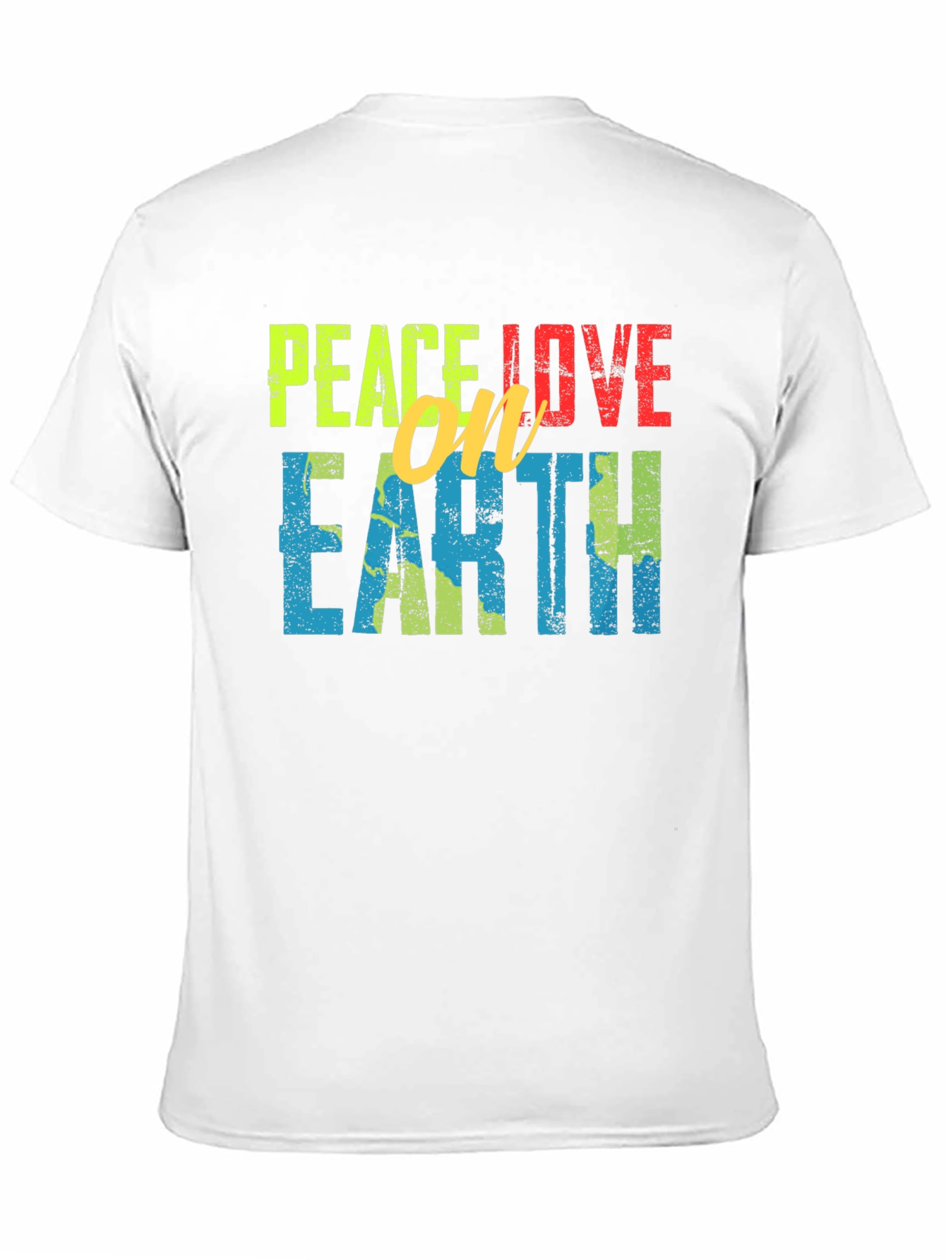 Peace Love on Earth T-Shirt - Black