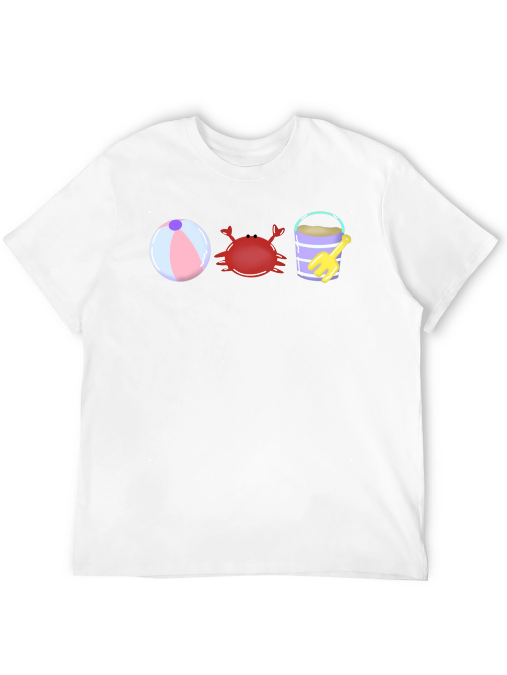 Beach Fun T-Shirt - Crab Bucket and Ball