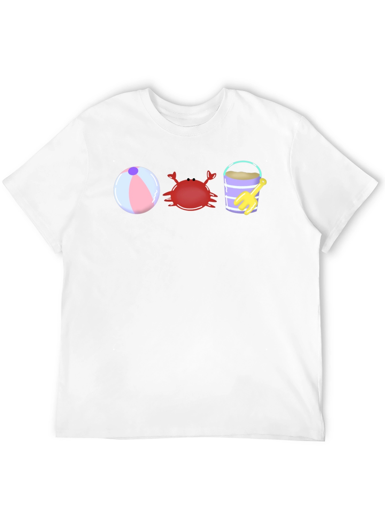 Beach Fun T-Shirt - Crab Bucket and Ball