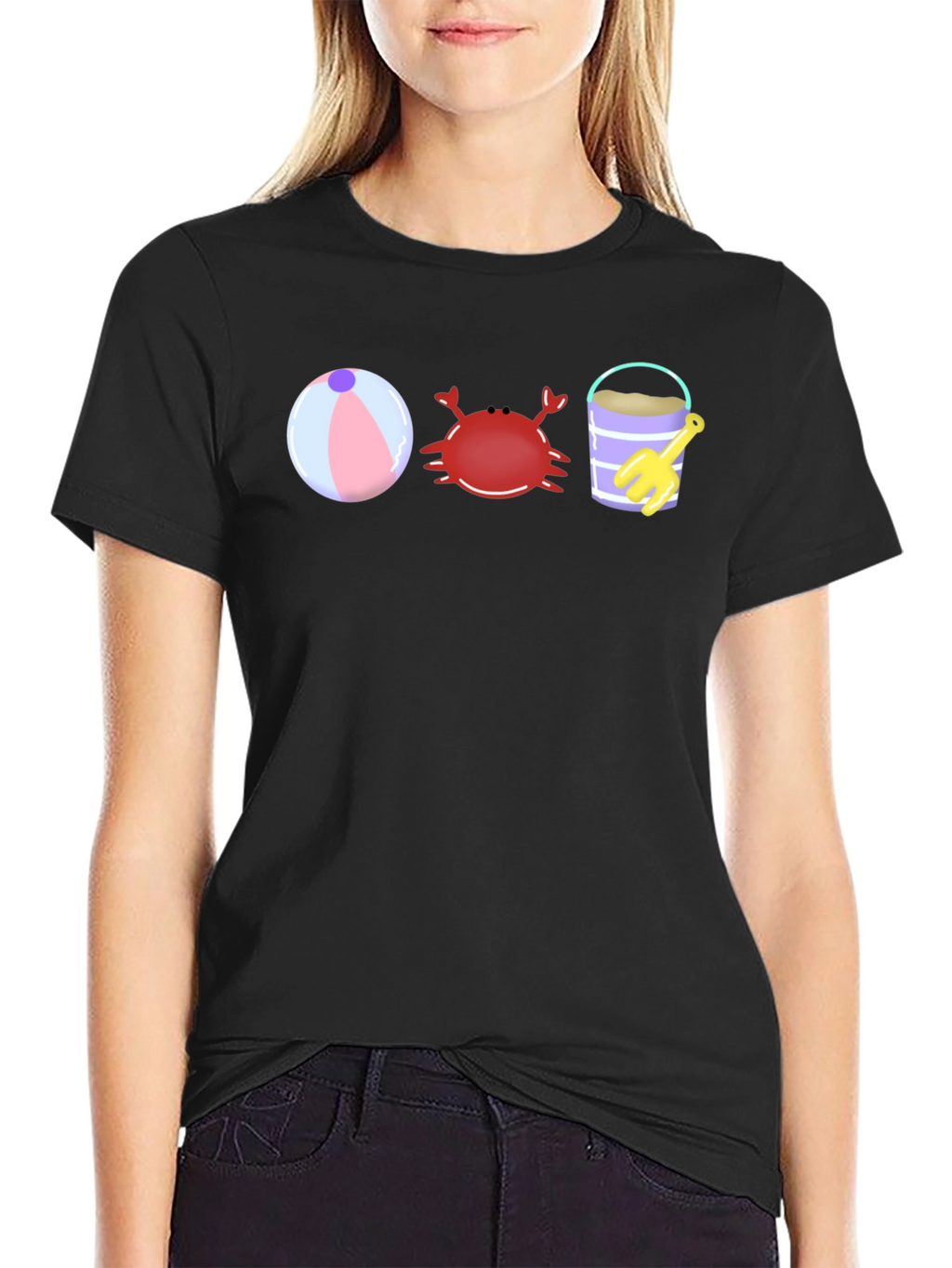 Beach Fun T-Shirt - Crab Bucket and Ball