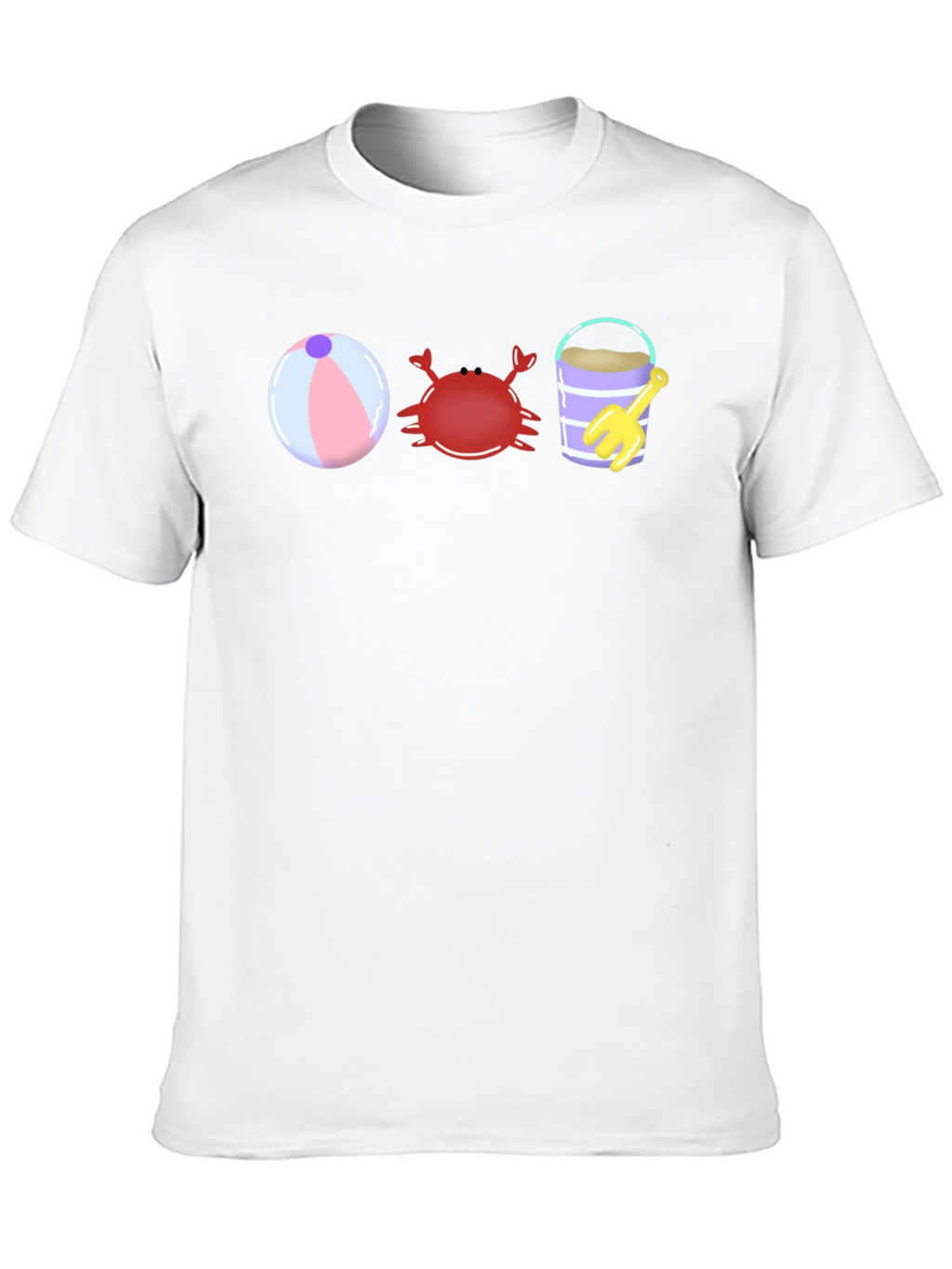 Beach Fun T-Shirt - Crab Bucket and Ball