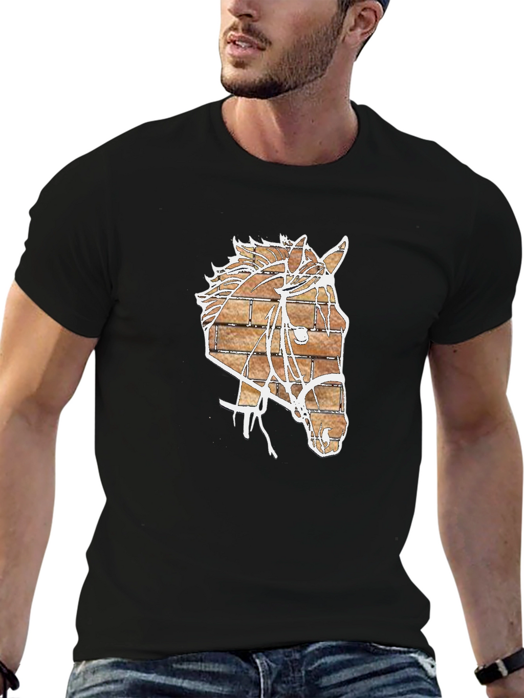 Brick Horse Graphic T-Shirt