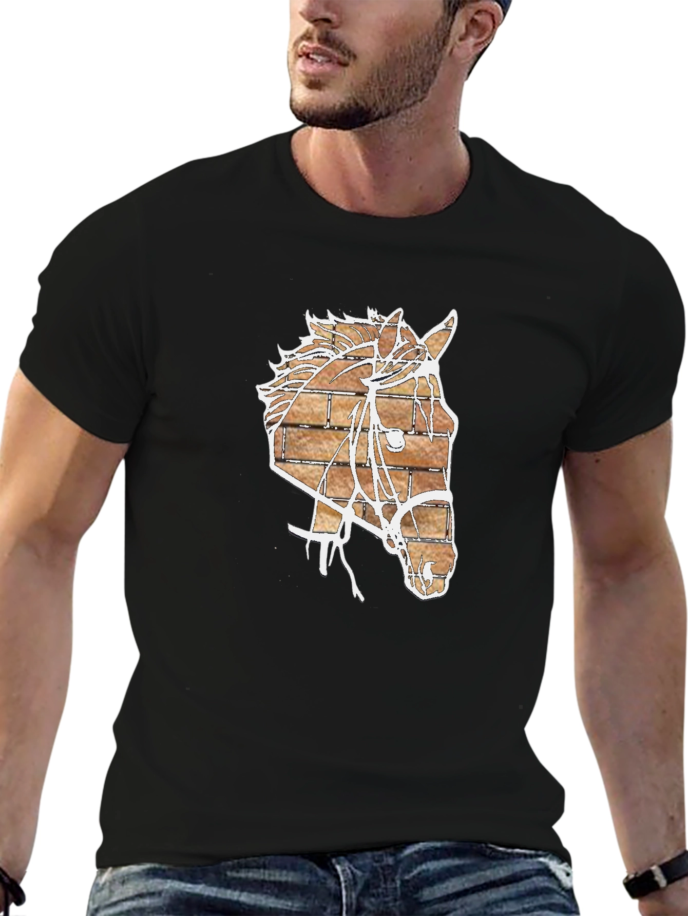 Brick Horse Graphic T-Shirt
