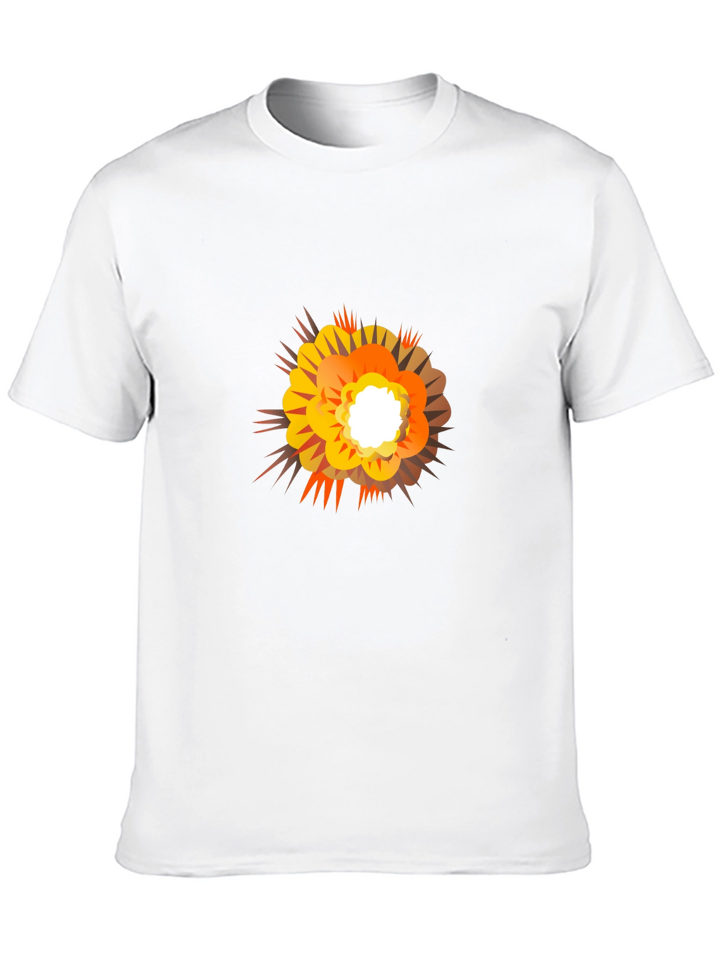 Explosion Graphic Print Black T-Shirt