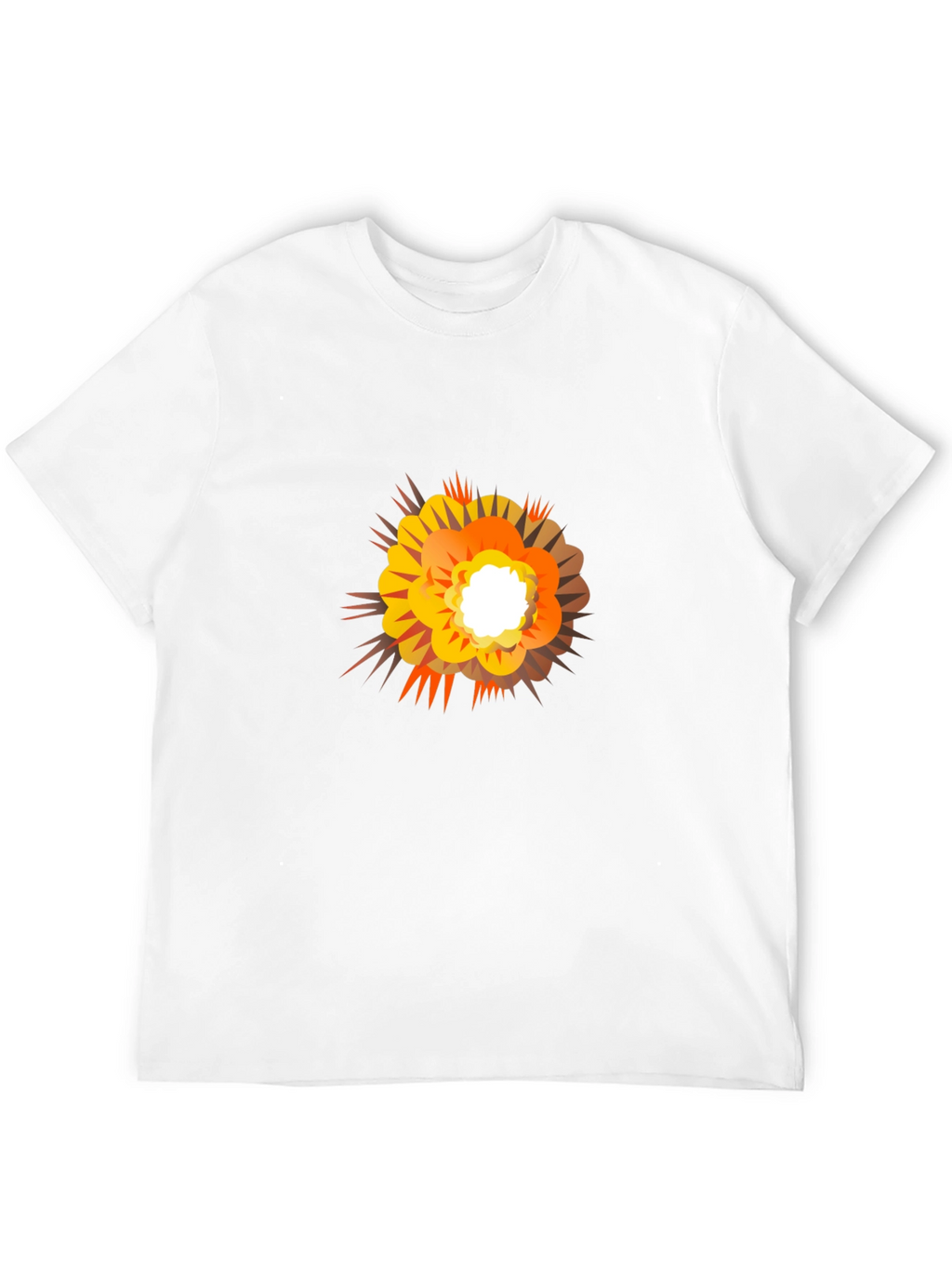 Explosion Graphic Print Black T-Shirt