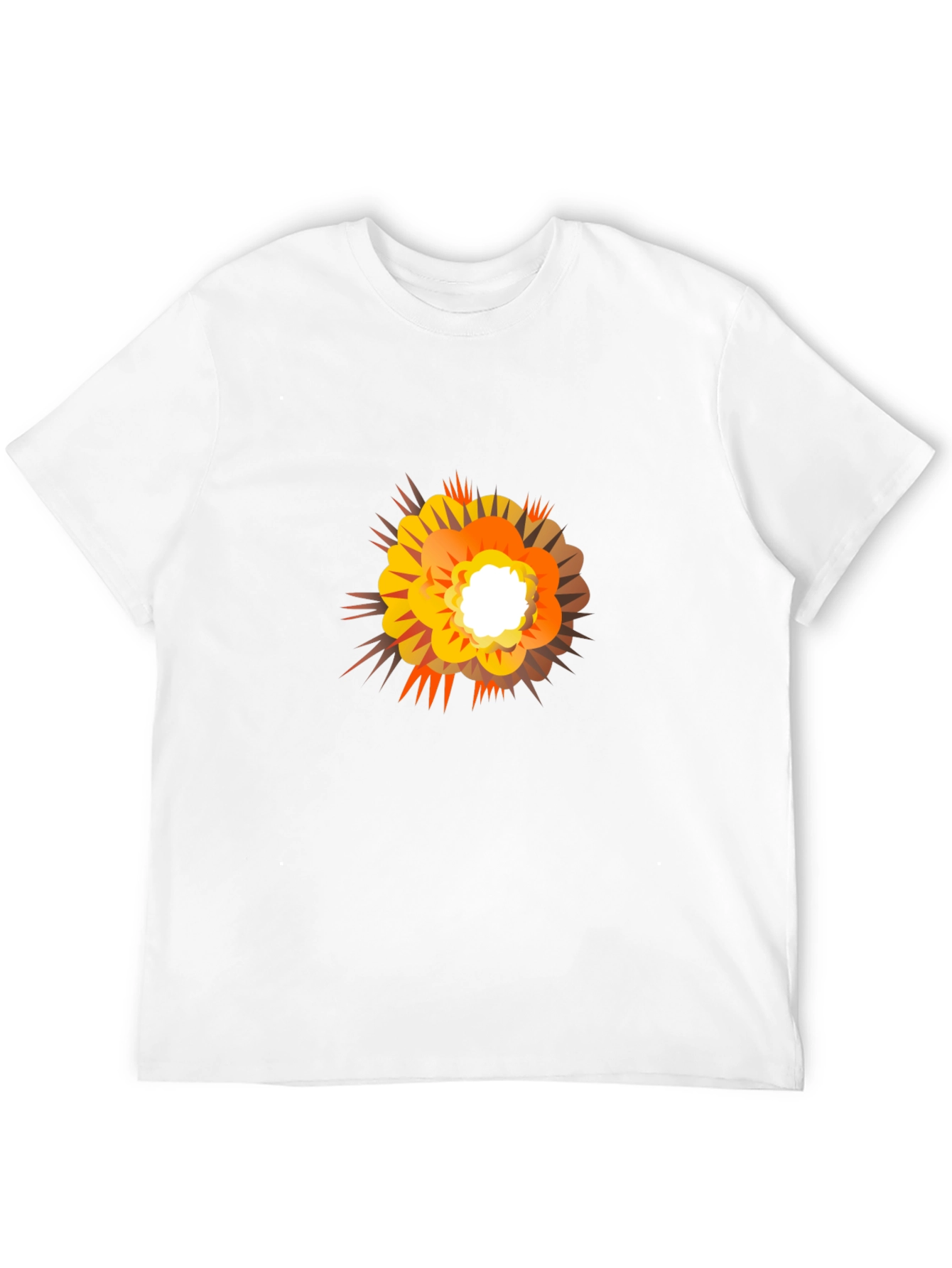 Explosion Graphic Print Black T-Shirt