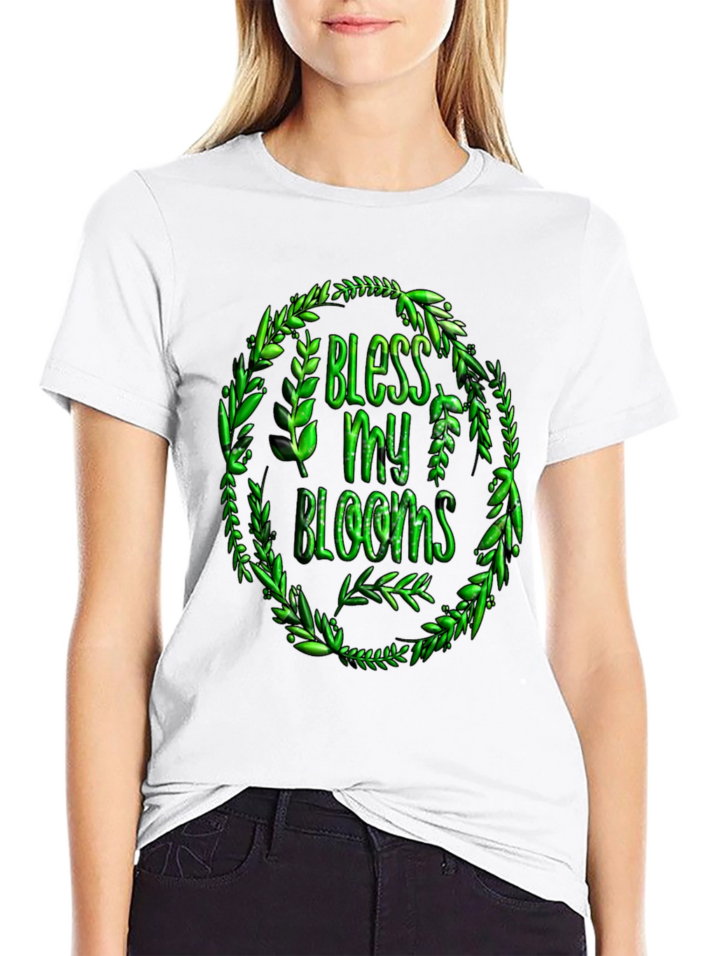 Bless My Blooms Graphic T-Shirt - Black