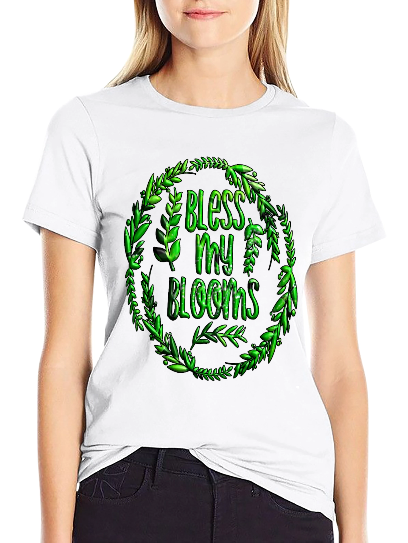 Bless My Blooms Graphic T-Shirt - Black