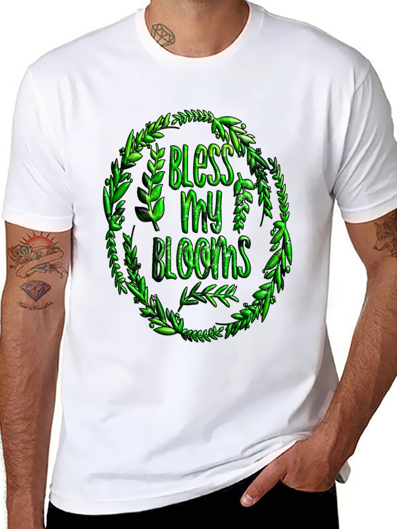 Bless My Blooms Graphic T-Shirt - Black