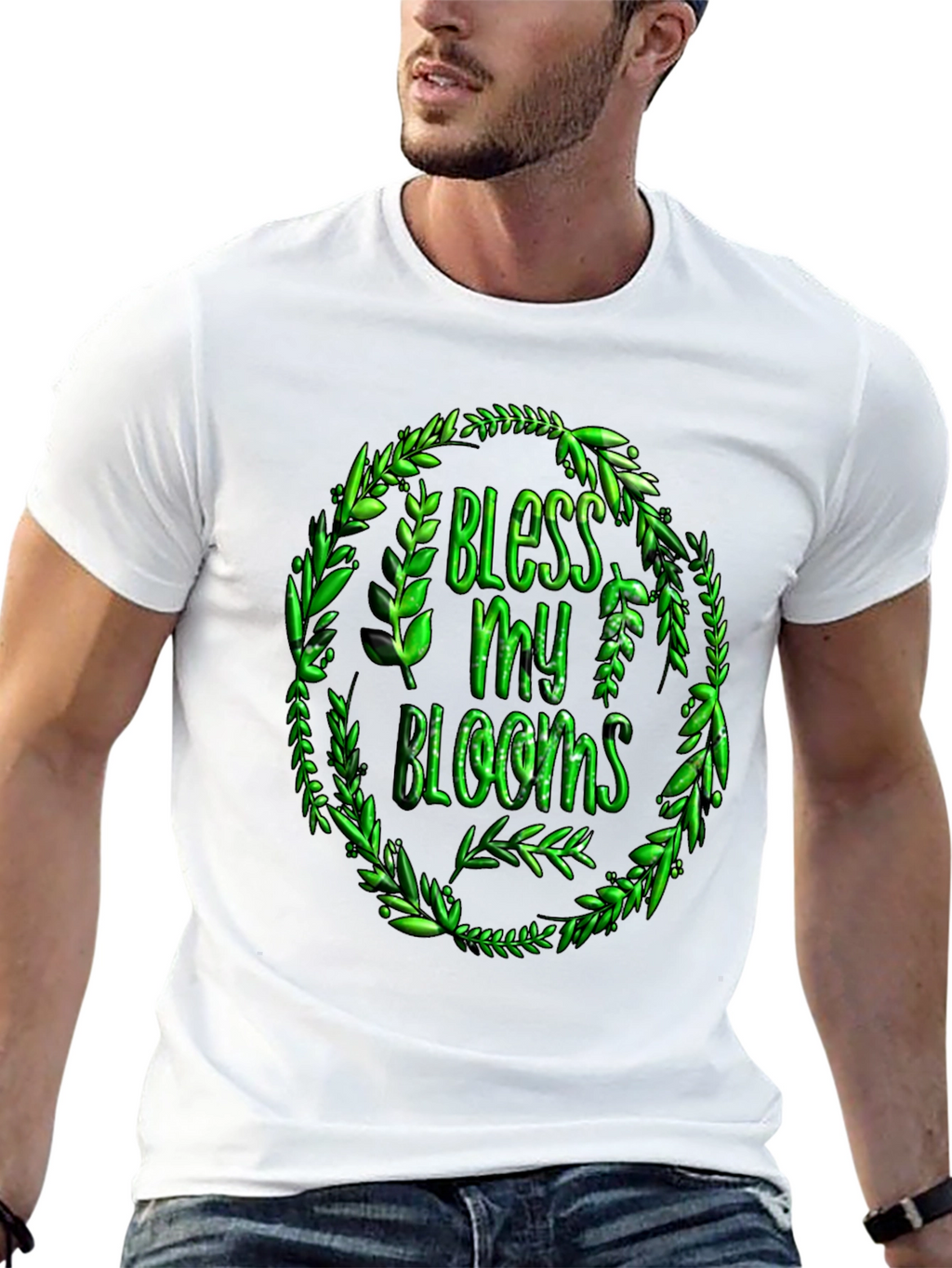 Bless My Blooms Graphic T-Shirt - Black
