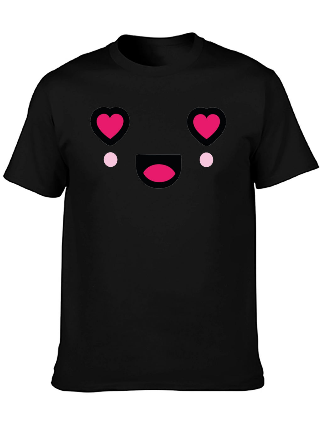 Heart Eyes Emoji T-Shirt - Black Tee