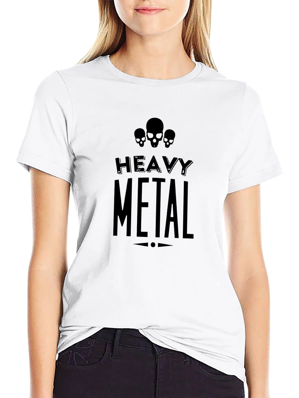Heavy Metal Skull T-Shirt Mens Graphic Tee
